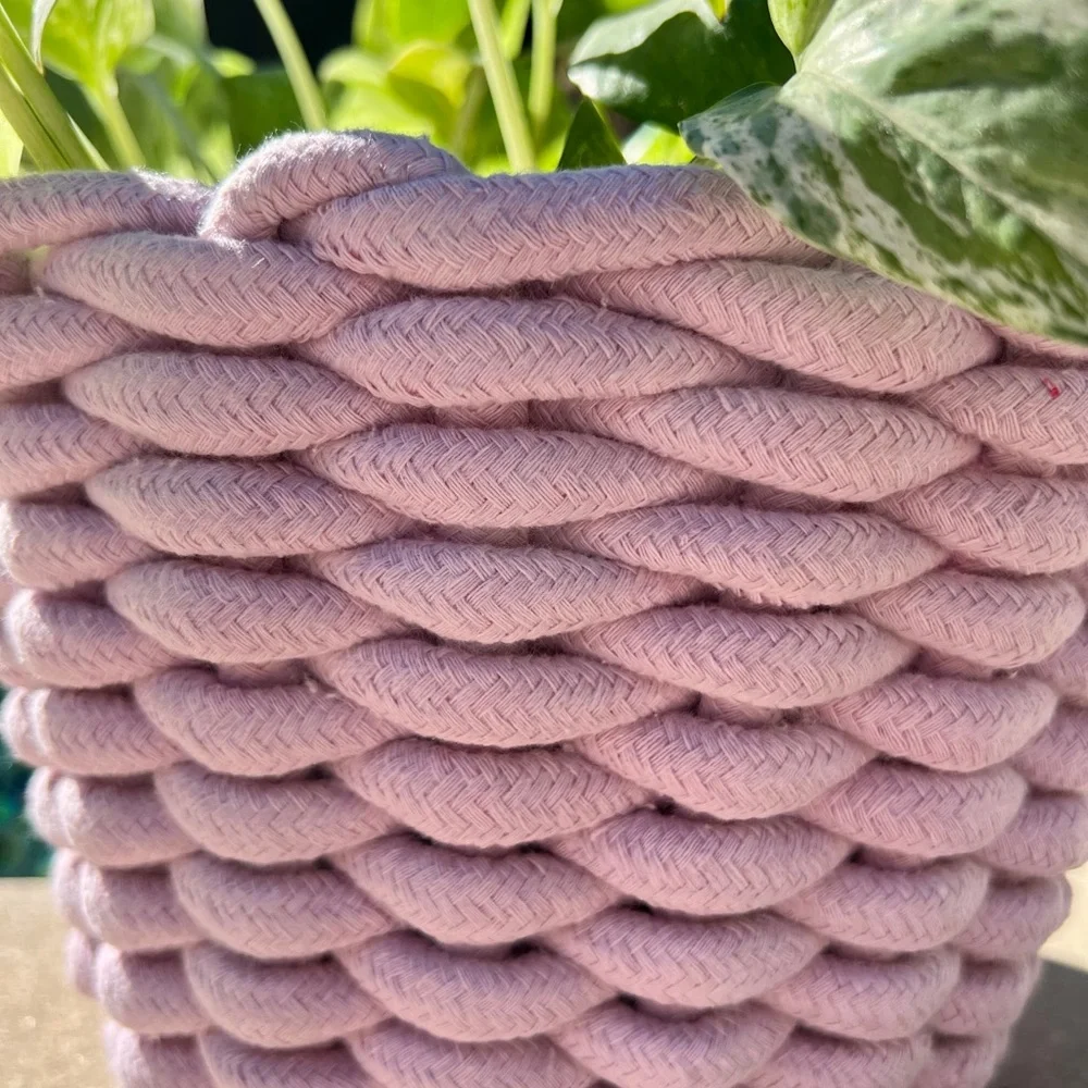 Chunky Woven Knit Basket/Pot - Picture 5 of 12